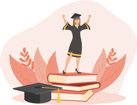 Étudiant diplomé  Illustration