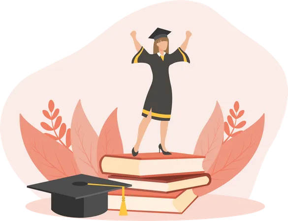 Étudiant diplomé  Illustration