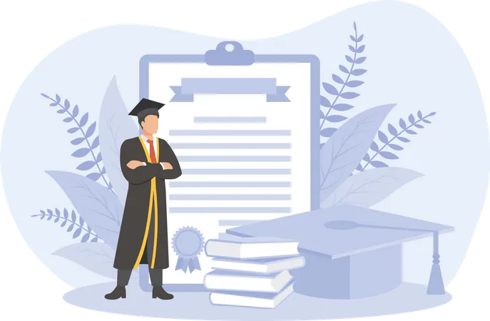 Étudiant diplomé  Illustration