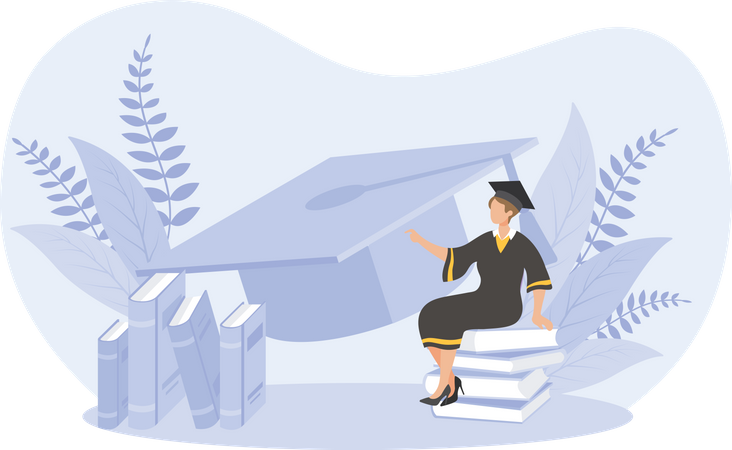 Étudiant diplomé  Illustration