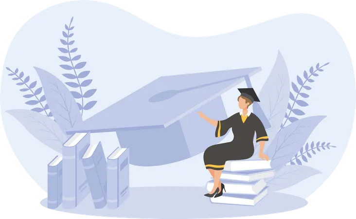 Étudiant diplomé  Illustration