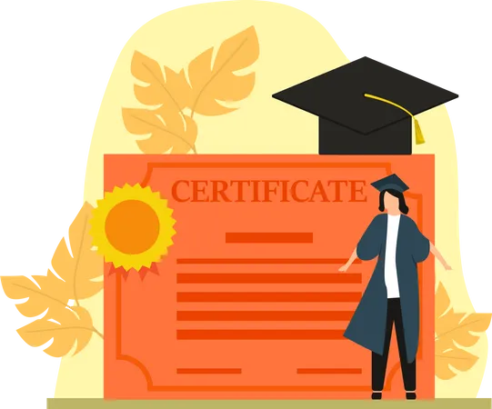 Étudiant diplômé  Illustration