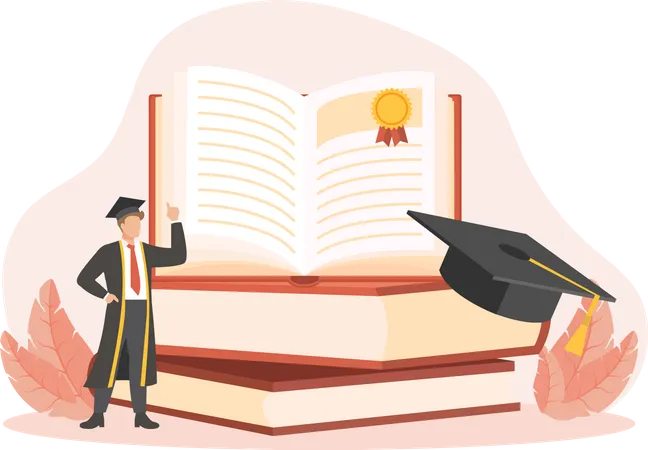 Cérémonie de célébration des étudiants diplômés  Illustration