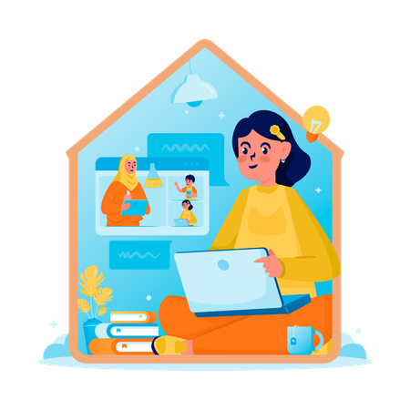Études étudiantes à domicile  Illustration