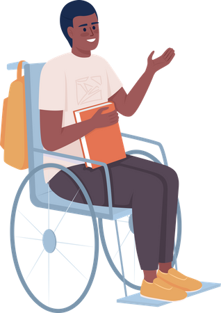 Étudiant handicapé  Illustration