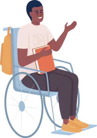 Étudiant handicapé  Illustration