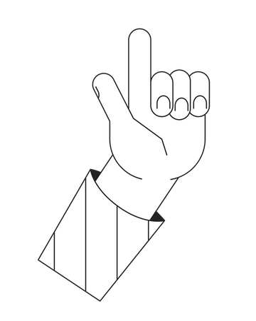 Eureka hand gesture  Illustration
