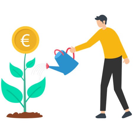 Investissement en euros  Illustration