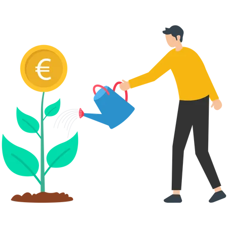 Investissement en euros  Illustration