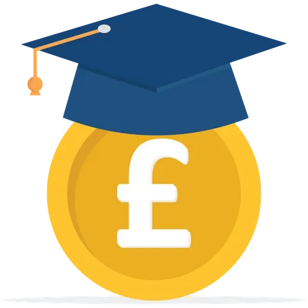 Education Cost Tuition Or Scholarship Money For University Or Graduation School Expense Or Student Debt College Diploma Illustration