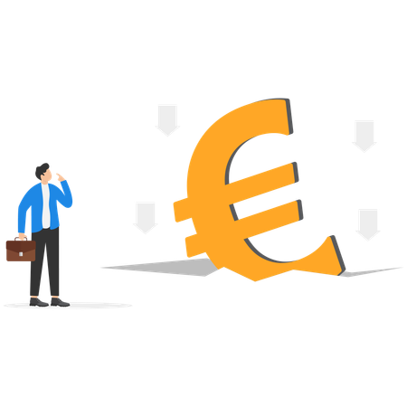 Récession économique de l'euro  Illustration