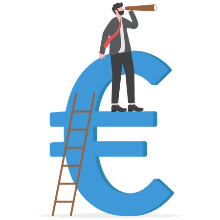 Visionario financiero europeo  Ilustración
