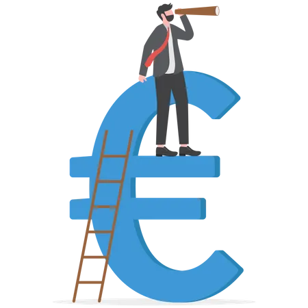 Visionario financiero europeo  Ilustración