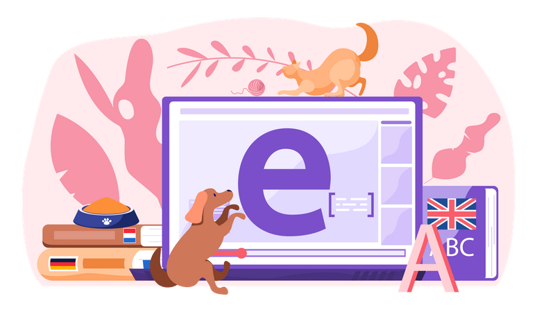 Europäische sprachen studieren  Illustration