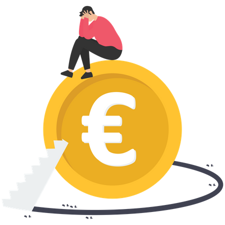 European Union Currency market drop  Illustration