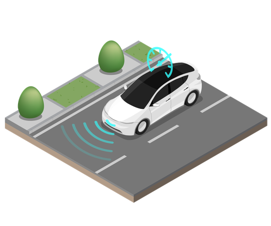 EV car cruise control  Illustration