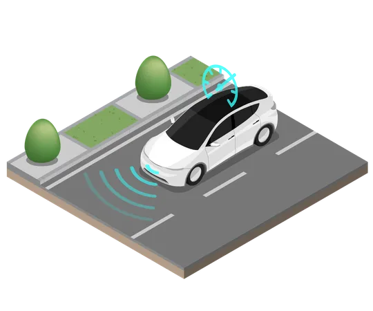 EV car cruise control  Illustration