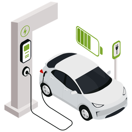 EV Charging Port  Illustration
