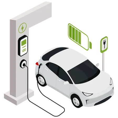 EV Charging Port  Illustration