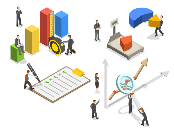 Evaluación comparativa empresarial  Ilustración