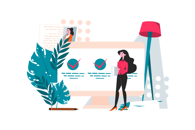 Evaluación de los empleados  Ilustración