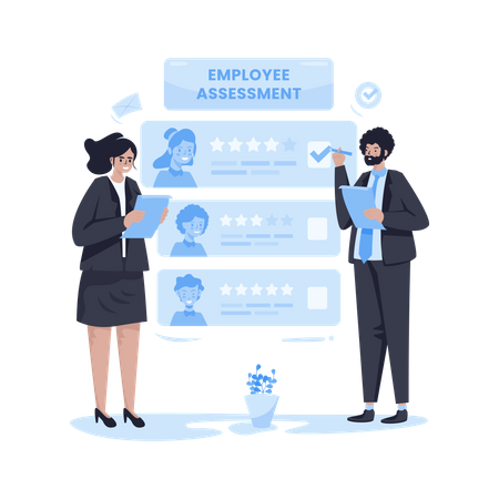 Evaluación de los empleados  Ilustración