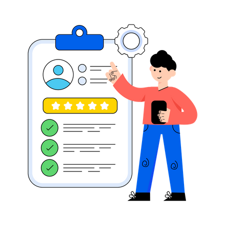 Evaluación de los empleados  Ilustración