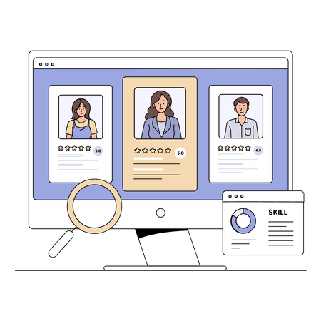 Evaluación de los empleados  Ilustración