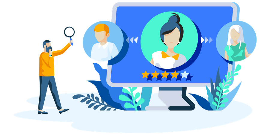 Evaluación de perfil en línea  Ilustración