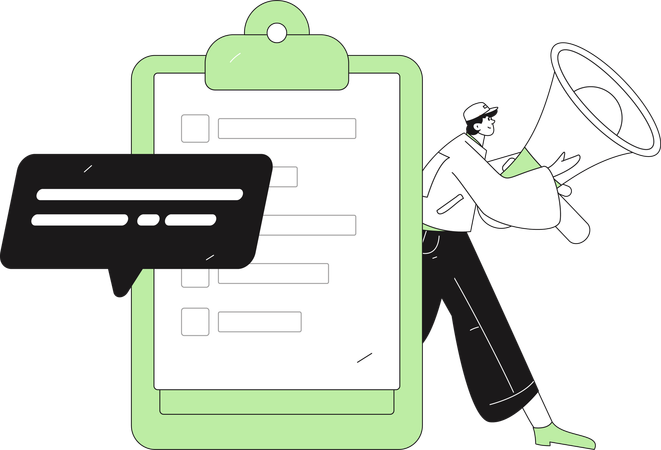 Evaluación del cliente  Ilustración