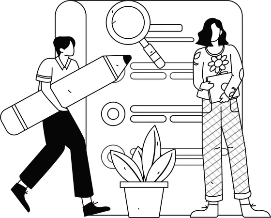 Comentarios de los empleados en la evaluación de la empresa.  Ilustración