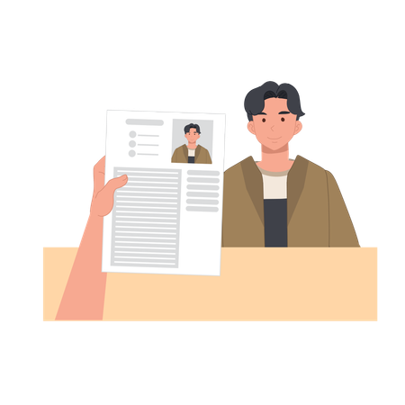 Evaluating Job Application and Resume Review  Illustration