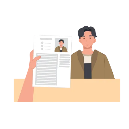 Evaluating Job Application and Resume Review  Illustration