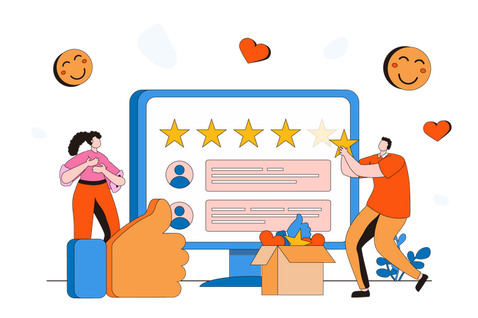 Évaluation du client  Illustration