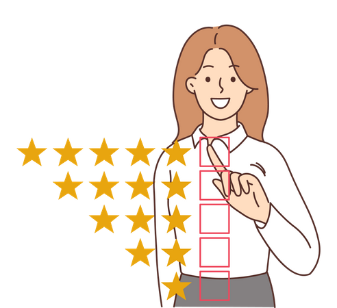 Évaluation du client  Illustration