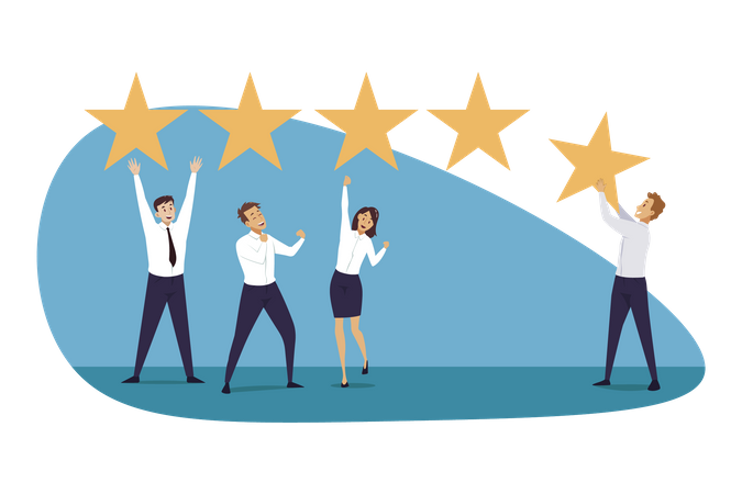 Évaluation du client  Illustration
