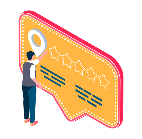 Évaluation du lieu de voyage  Illustration