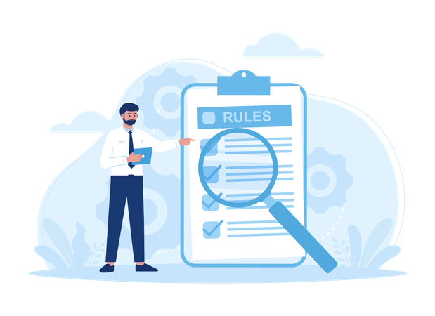 Evaluation of company regulations  Illustration