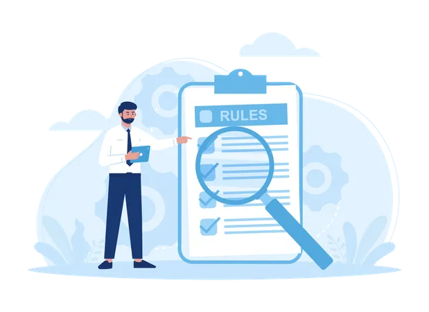 Evaluation of company regulations  Illustration