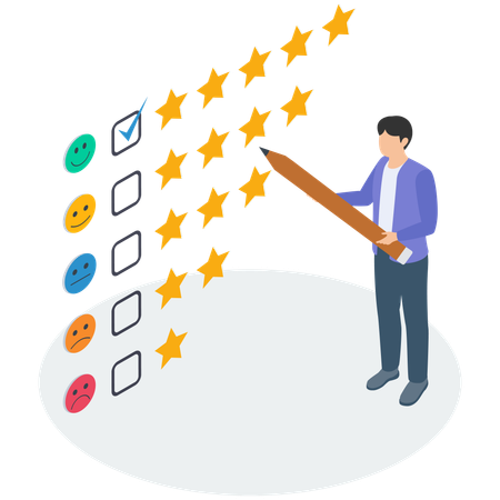 Evaluation or satisfaction feedback  Illustration