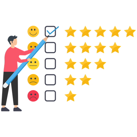 Evaluation or satisfaction feedback  Illustration