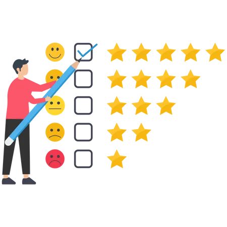 Evaluation or satisfaction feedback  Illustration