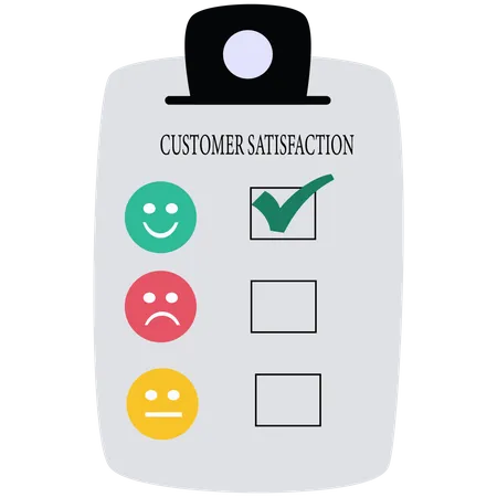 Evaluation or satisfaction feedback Illustration