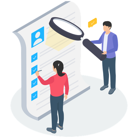 Évaluation ou évaluation des employés  Illustration