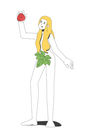 Ève tenant le fruit défendu  Illustration