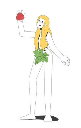 Ève tenant le fruit défendu  Illustration