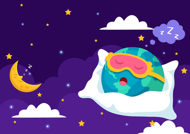 Événement de la journée mondiale du sommeil  Illustration