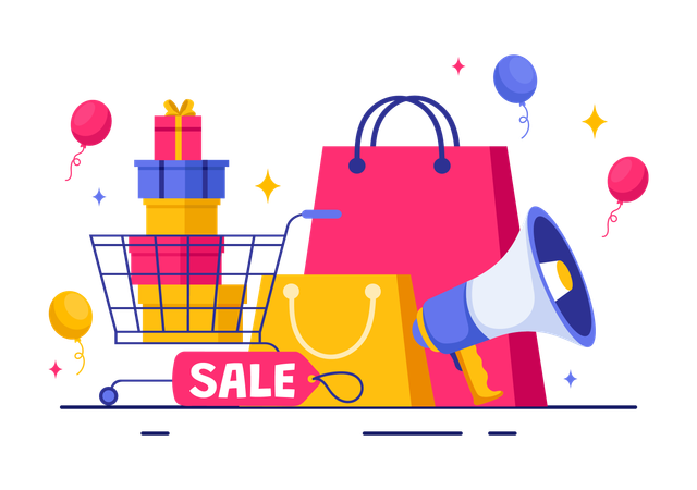 Événement de vente du Black Friday  Illustration