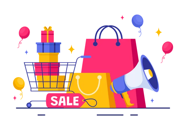 Événement de vente du Black Friday  Illustration