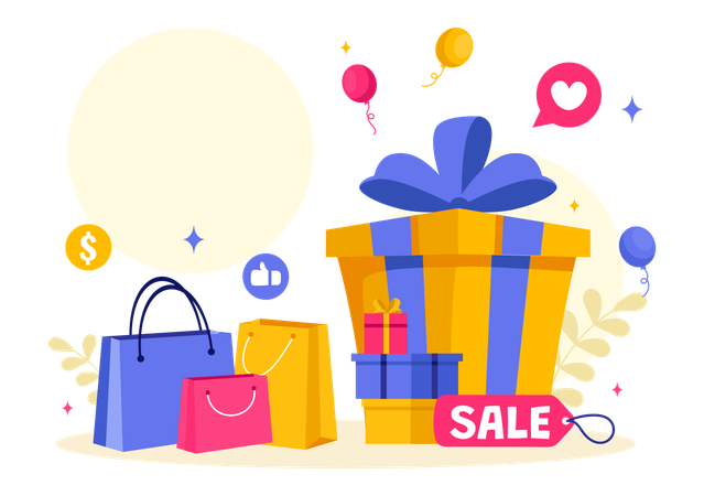 Événement de vente du Black Friday  Illustration